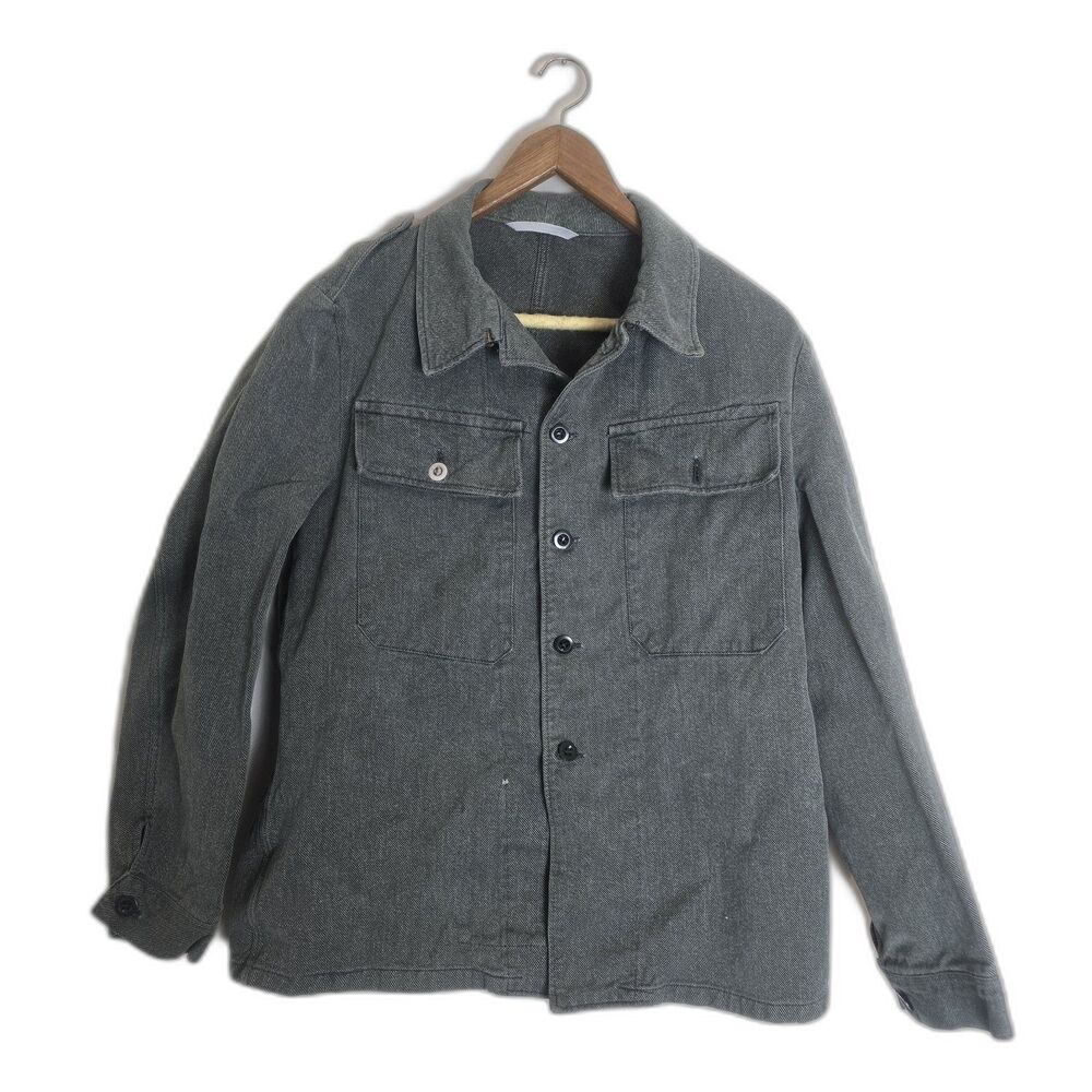 Spilag Vintage Chore Jacket Men M Blue Denim Utility Barn Workwear Outdoor